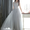 Prom Dresses Long Lace Applique Beaded Tulle Floor Length Backless Formal Party Dress - Image 7