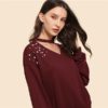 Pullover Women Autumn Plain Minimalist Sweatshirts - Image 4