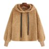 Pullovers Casual Drawstring Preppy Sweatshirt Women Autumn Minimalist Sweatshirts - Image 5