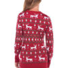 Red Sweater Dress Long Sleeve Christmas Print Shaping Knit Mini Dress - Image 3