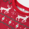 Red Sweater Dress Long Sleeve Christmas Print Shaping Knit Mini Dress - Image 6