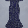 Sequin Party Dress Glitter Off Shoulder Irregular Hem Mermaid Maxi Dress - Image 4