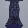 Sequin Party Dress Glitter Off Shoulder Irregular Hem Mermaid Maxi Dress - Image 5
