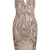 Sequin Party Dress Women Strapless Metallic Gold Bodycon Dress - Image 2