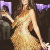 Sexy Party Dress Sleeveless Bodycon Dress Fringe Gold Club Dress