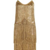 Sexy Party Dress Sleeveless Bodycon Dress Fringe Gold Club Dress - Image 2