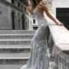Sexy Party Dress Sleeveless Straps Glitter Sequins Backless  Long Dress Women Maxi Dress - Image 3