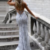 Sexy Party Dress Sleeveless Straps Glitter Sequins Backless  Long Dress Women Maxi Dress - Image 4