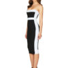 Sexy Party Dress Sleveless Two Tone Shaping Midi Dress - Image 3