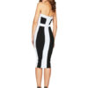 Sexy Party Dress Sleveless Two Tone Shaping Midi Dress - Image 4