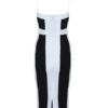 Sexy Party Dress Sleveless Two Tone Shaping Midi Dress - Image 6