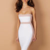 Sexy Party Dress Sleveless Two Tone Shaping Midi Dress - Image 7