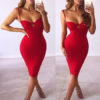 Sexy Party Dress Straps Cut Out Summer Dress Shaping Pencil Dress - Image 5
