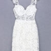Sexy Party Dress White Lace Dress Straps Summer Dress - Image 6