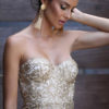 Sexy Party Dress White Mermaid Dress Strapless Embroidered High Low Evening Dress - Image 2