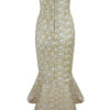 Sexy Party Dress White Mermaid Dress Strapless Embroidered High Low Evening Dress - Image 4