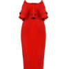 Sexy Party Dress Women Bodycon Dress Ruffles Split Semi Formal Dress - Image 7
