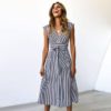 Sexy Striped Spring Elegant Casual Dress - Image 2