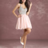 Short Prom Dresses V Neck Sleeveless Pleated Graduation Dress - Image 4