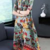 Silk Dress Half Sleeve Irregular Hem Dress