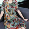 Silk Dress Half Sleeve Irregular Hem Dress - Image 3