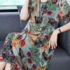 Silk Dress Half Sleeve Irregular Hem Dress - Image 4