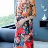 Silk Dress Half Sleeve V-Neck Dresses
