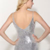 Sequin 2 Piece Sheath Split V Neck Flower Ankle Length Party Mother Dress - Image 4