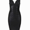 Sleeveless Metallic Rayon Quality Women's Bodycon Dress