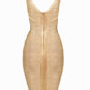 Sleeveless Metallic Rayon Quality Women's Bodycon Dress - Image 3