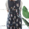 Sleeveless Pocket Japanese Vintage Apron Dress - Image 2