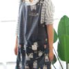 Sleeveless Pocket Japanese Vintage Apron Dress - Image 6