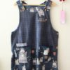 Sleeveless Pocket Japanese Vintage Apron Dress - Image 9