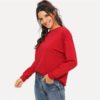 Solid Pullover Sweatshirt 2018 Autumn Casual Women Sweatshirts - Image 2