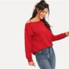 Solid Pullover Sweatshirt 2018 Autumn Casual Women Sweatshirts - Image 3