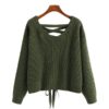 Solid Sweater 2018 Autumn Sexy Women Pullovers Sweats - Image 4