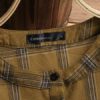 Stand Collar Long Sleeve Plaid Shirt Dress - Image 5