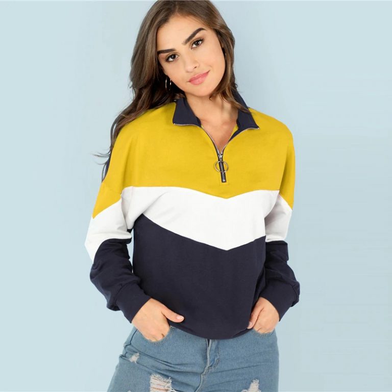 Sweatshirt Athleisure Stand Collar Raglan Sleeve Sweatshirt Women Autumn Pullovers - Image 7