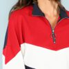 Sweatshirt Athleisure Stand Collar Raglan Sleeve Sweatshirt Women Autumn Pullovers - Image 20