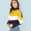 Sweatshirt Athleisure Stand Collar Raglan Sleeve Sweatshirt Women Autumn Pullovers - Image 8
