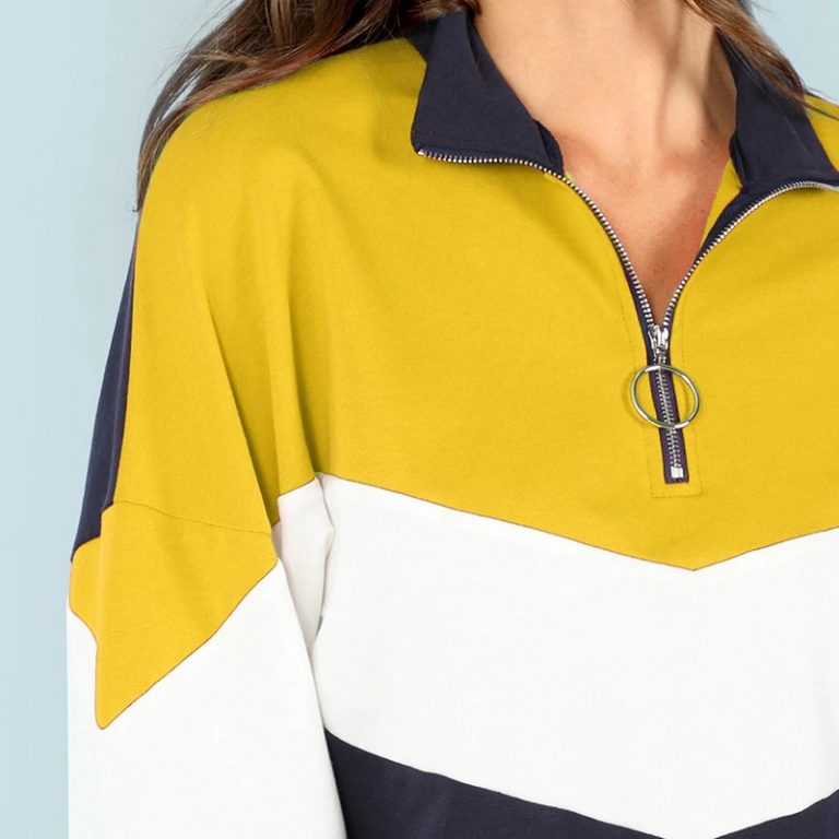 Sweatshirt Athleisure Stand Collar Raglan Sleeve Sweatshirt Women Autumn Pullovers - Image 10