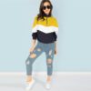 Sweatshirt Athleisure Stand Collar Raglan Sleeve Sweatshirt Women Autumn Pullovers - Image 11