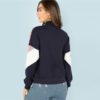 Sweatshirt Athleisure Stand Collar Raglan Sleeve Sweatshirt Women Autumn Pullovers - Image 2