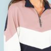 Sweatshirt Athleisure Stand Collar Raglan Sleeve Sweatshirt Women Autumn Pullovers - Image 4