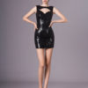Sweetheart Neck Backless Sequined Black Dress - Image 2