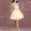 Two Pieces Homecoming Dresses Vanilla Cream Beaded Short Graduation Dress - Image 3