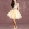 Two Pieces Homecoming Dresses Vanilla Cream Beaded Short Graduation Dress - Image 6