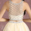 Two Pieces Homecoming Dresses Vanilla Cream Beaded Short Graduation Dress - Image 9