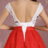 Two Tone Beading V Neck Bow Sash A Line Knee Length Graduation Dress - Image 9