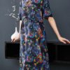 Vintage Printing Floral Long Dress